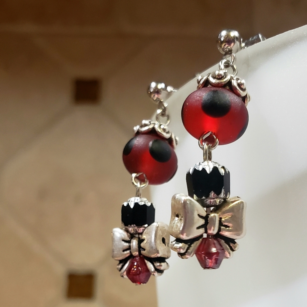 Ladylike Ladybug Handcrafted Earrings